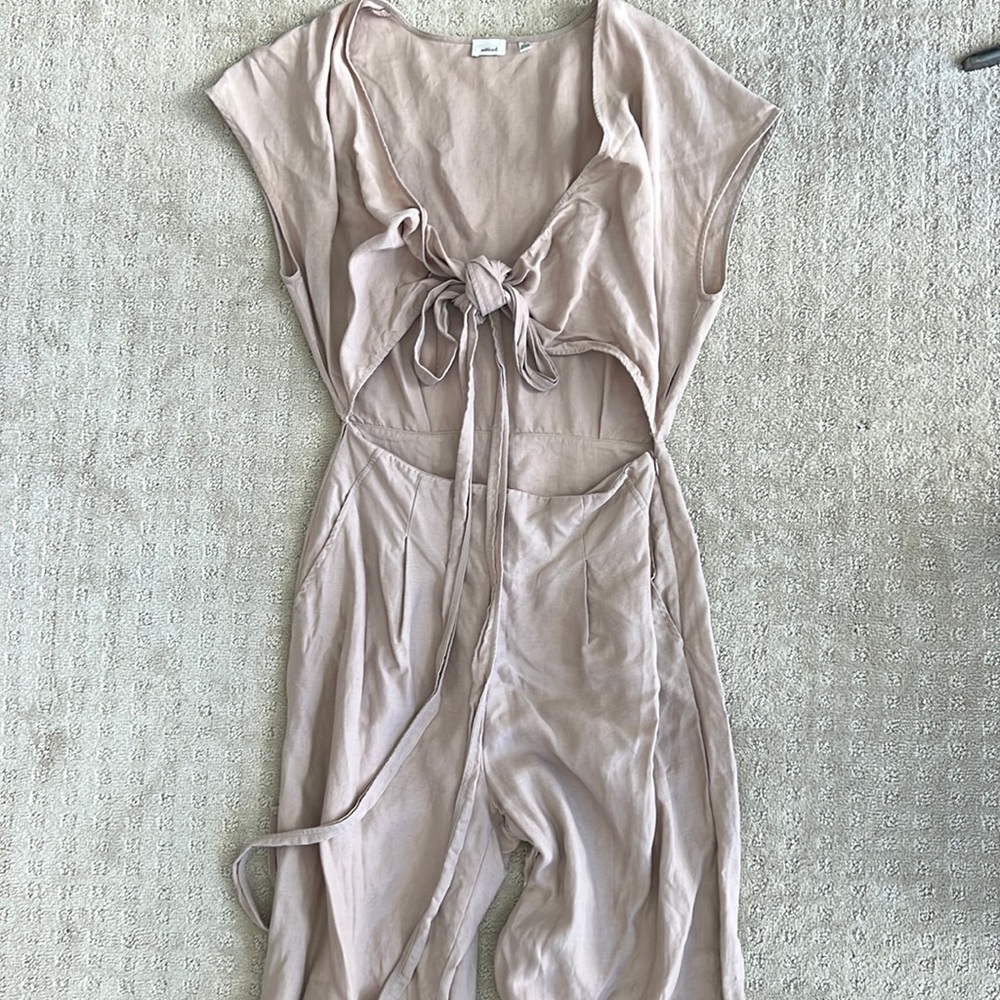 Aritzia Wilfred Linen Wrap Brax Jumpsuit Sz 6